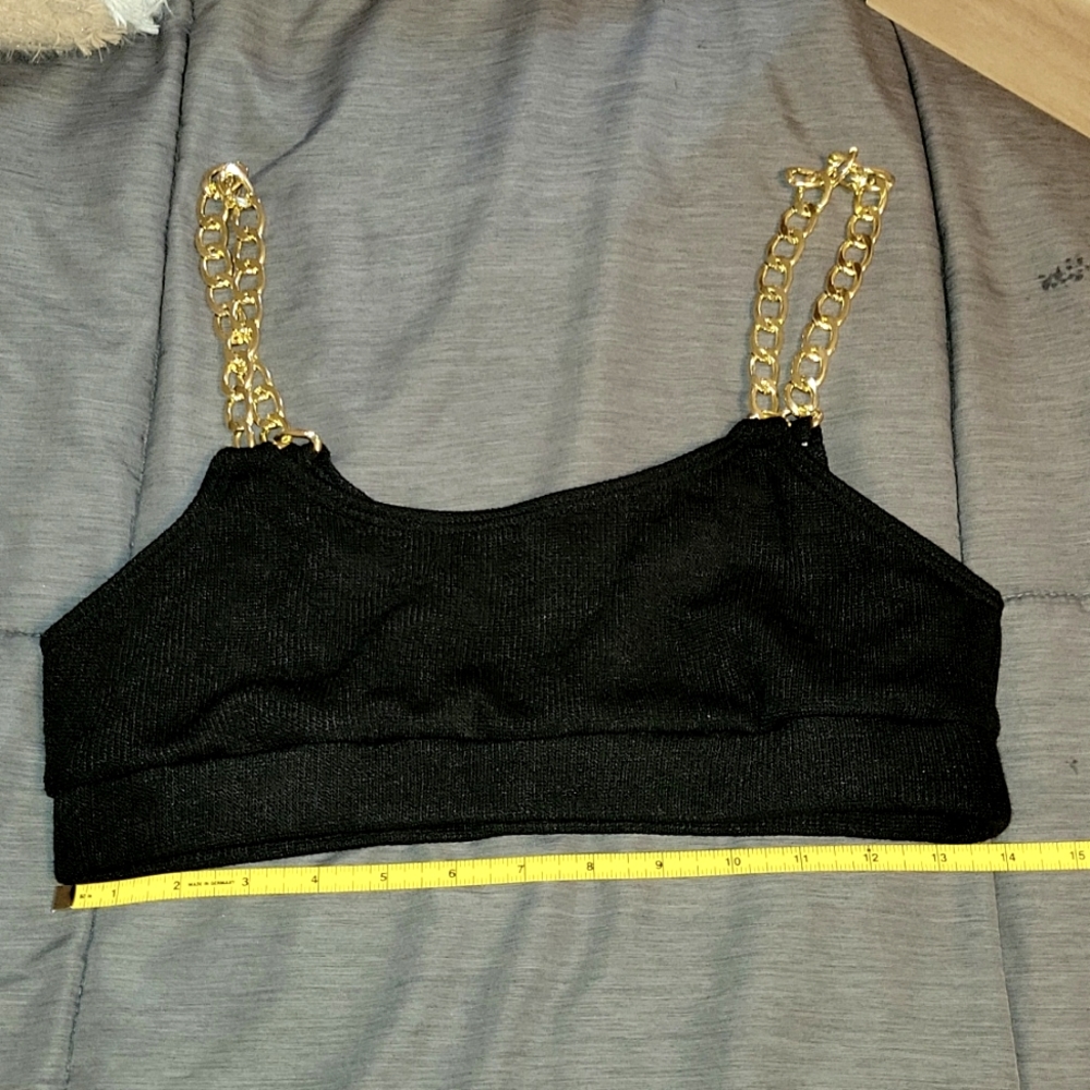 Black chain bathing suit